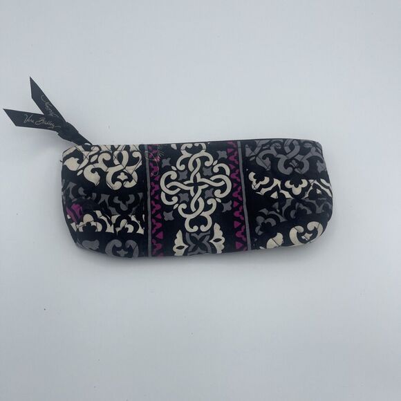 Vera Bradley Brush & Pencil Bag In Retired Print Canterberry Magenta - Picture 1 of 6